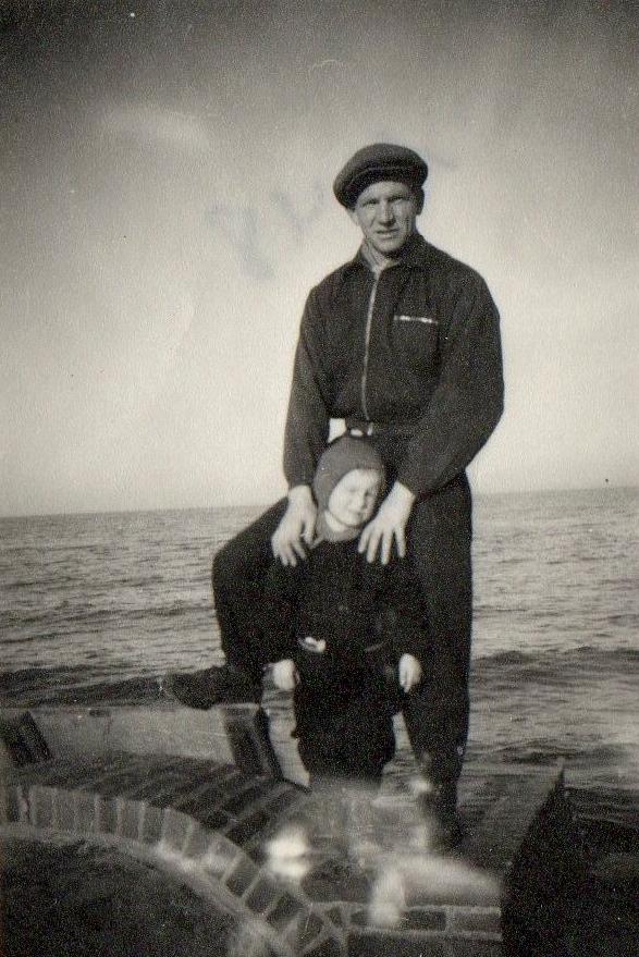 Strandleben 1948 mit Vater